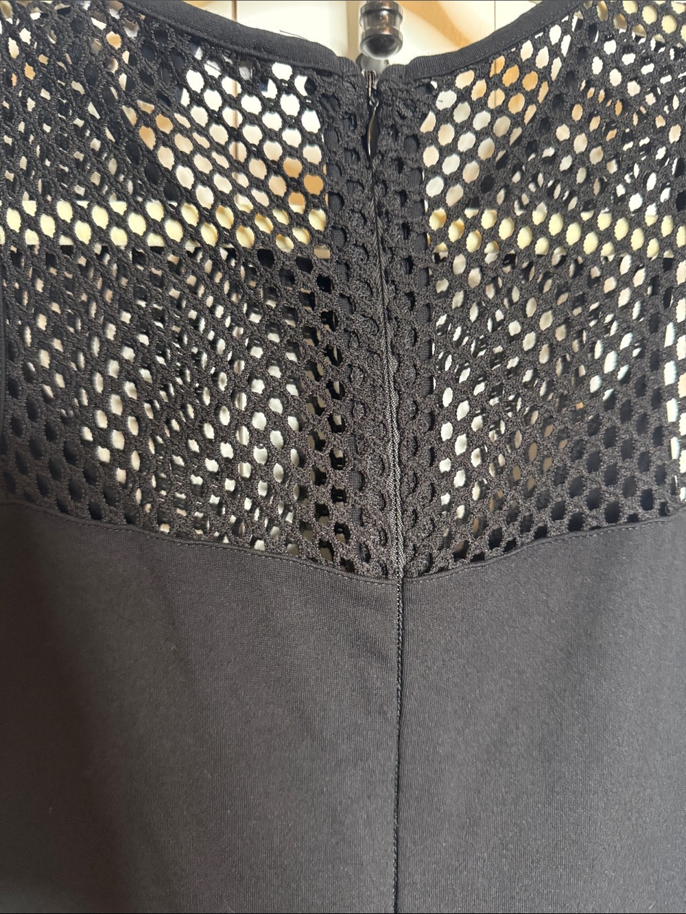 French Connection Chantilly Beau Black Sleeveless Mesh-Yoke Maxi Dress - Picture 10 of 13